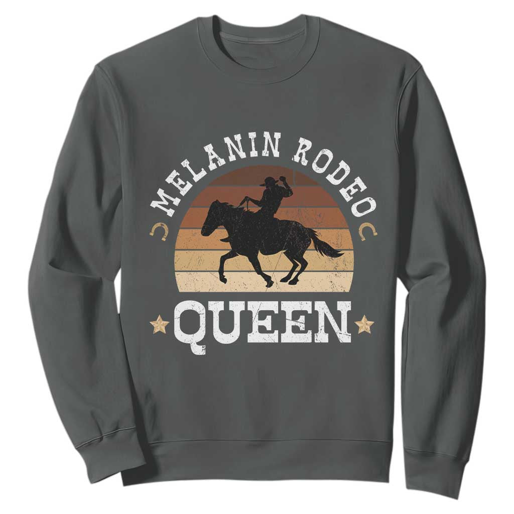 African Melanin Rodeo Queen Sweatshirt Cowgirl Riding Horse Cowgirls Retro TS02