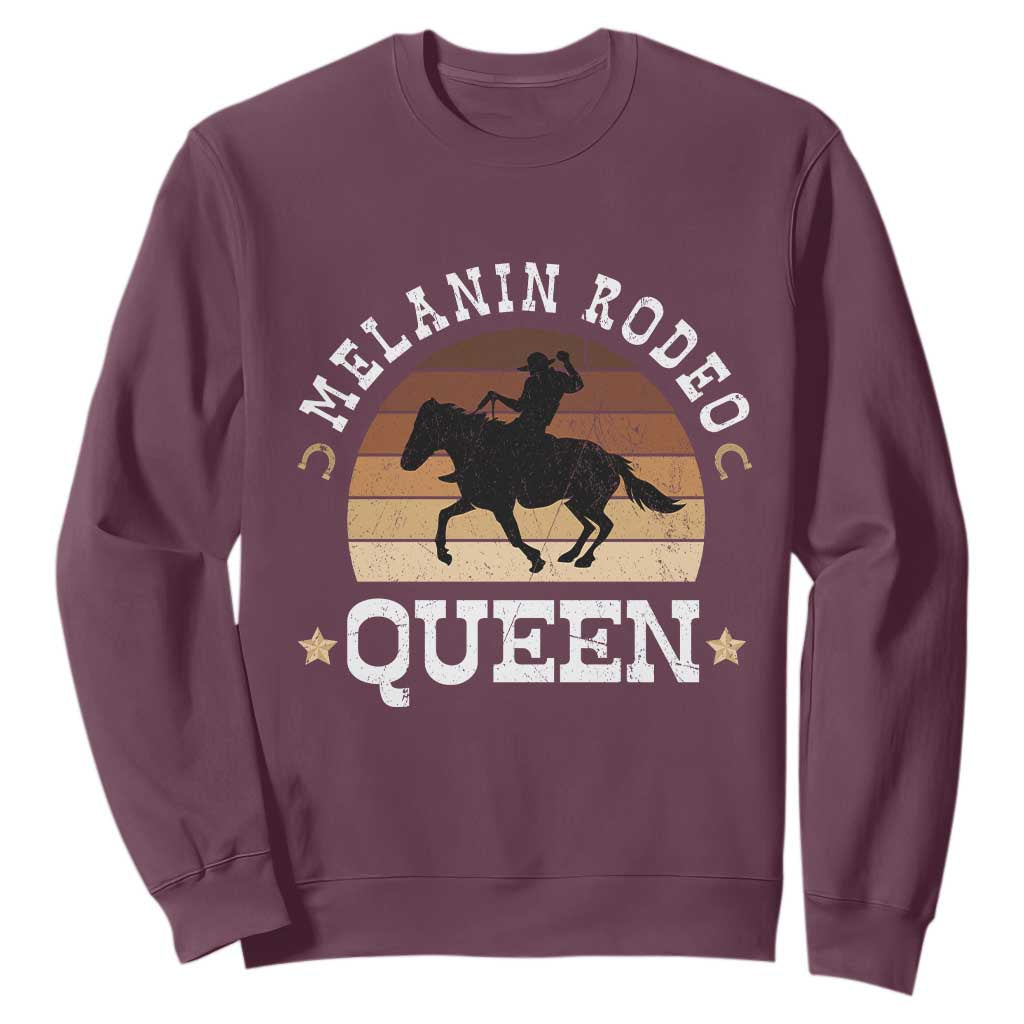 African Melanin Rodeo Queen Sweatshirt Cowgirl Riding Horse Cowgirls Retro TS02
