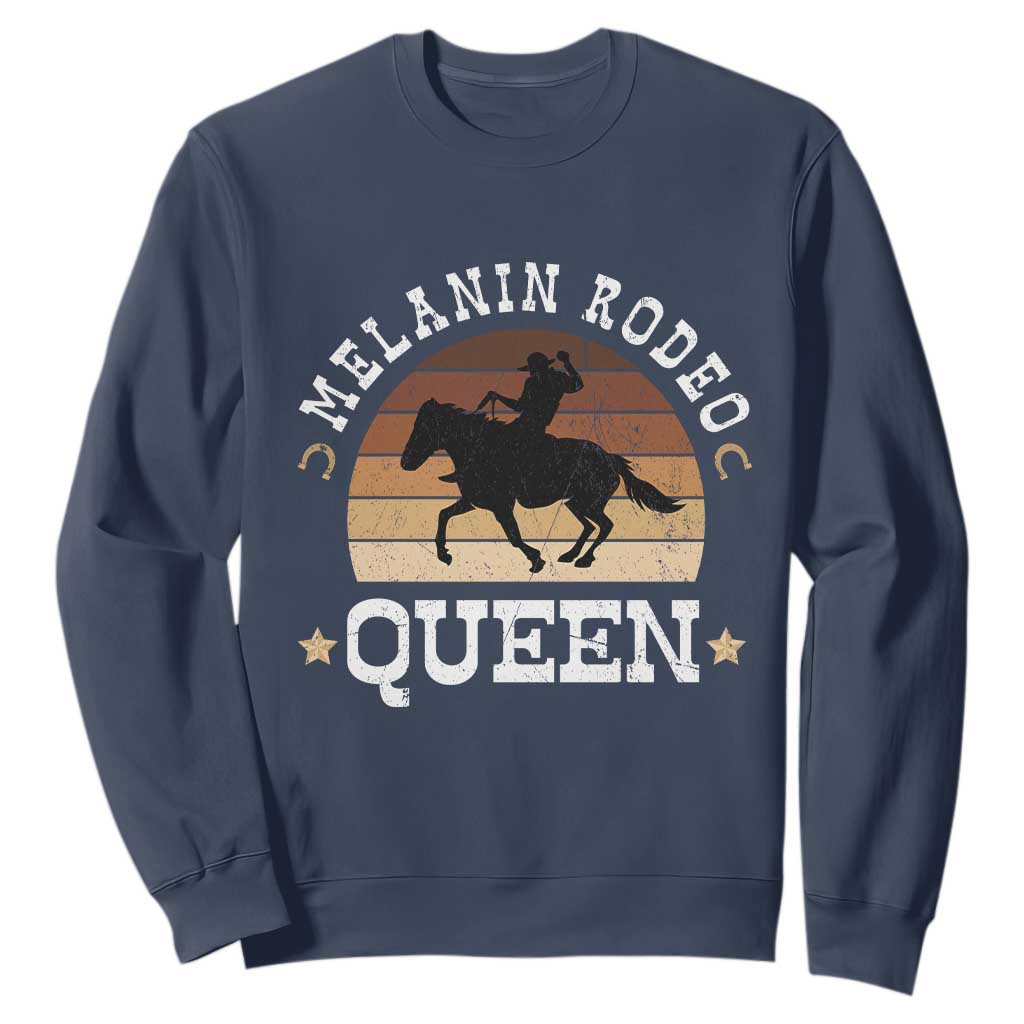 African Melanin Rodeo Queen Sweatshirt Cowgirl Riding Horse Cowgirls Retro TS02