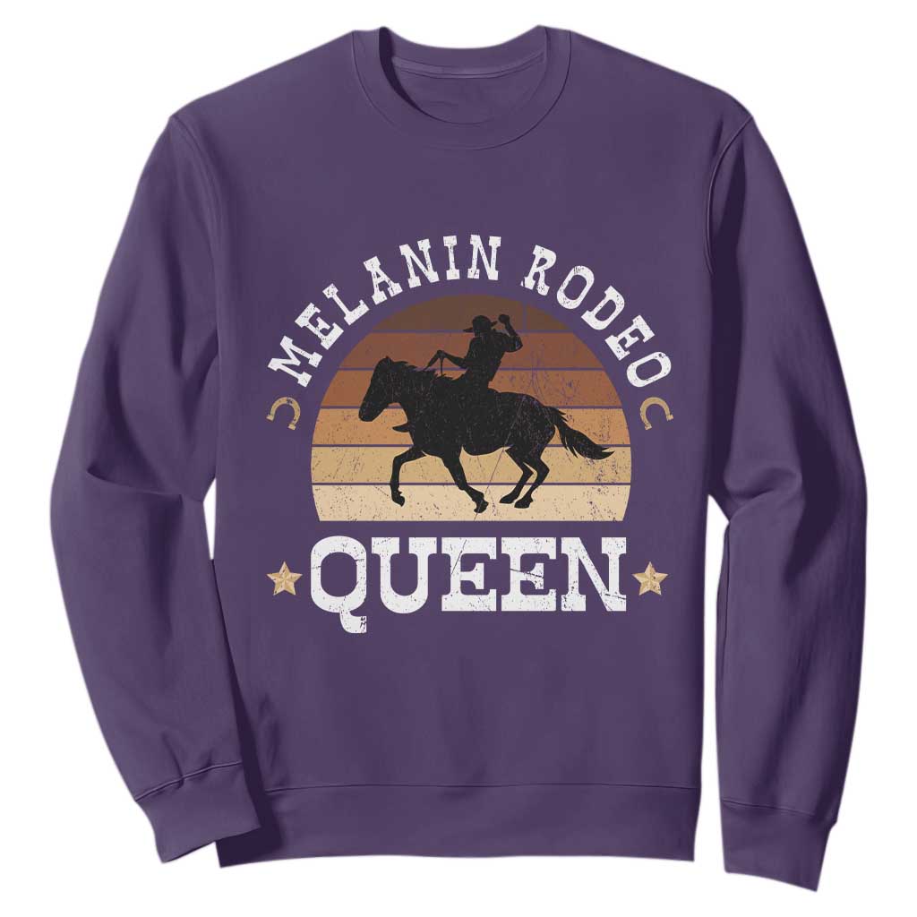 African Melanin Rodeo Queen Sweatshirt Cowgirl Riding Horse Cowgirls Retro TS02