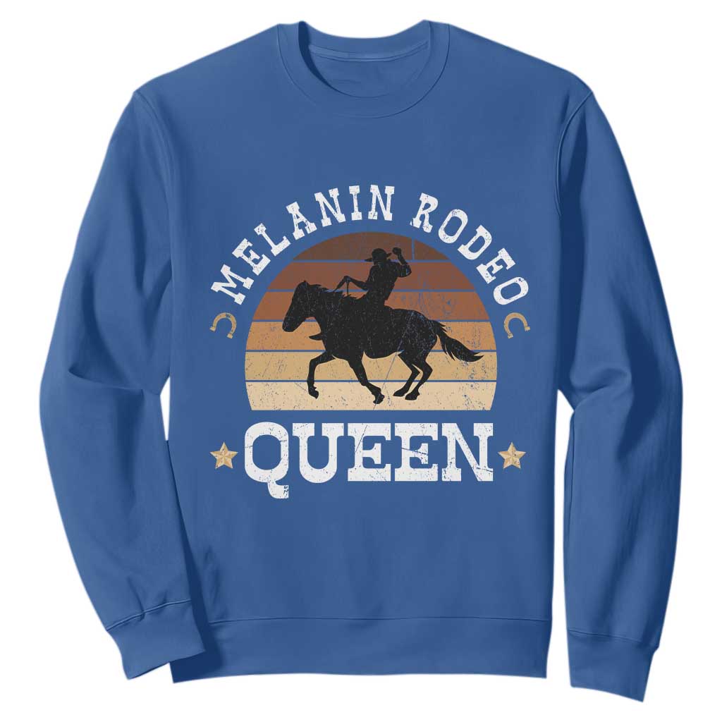African Melanin Rodeo Queen Sweatshirt Cowgirl Riding Horse Cowgirls Retro TS02