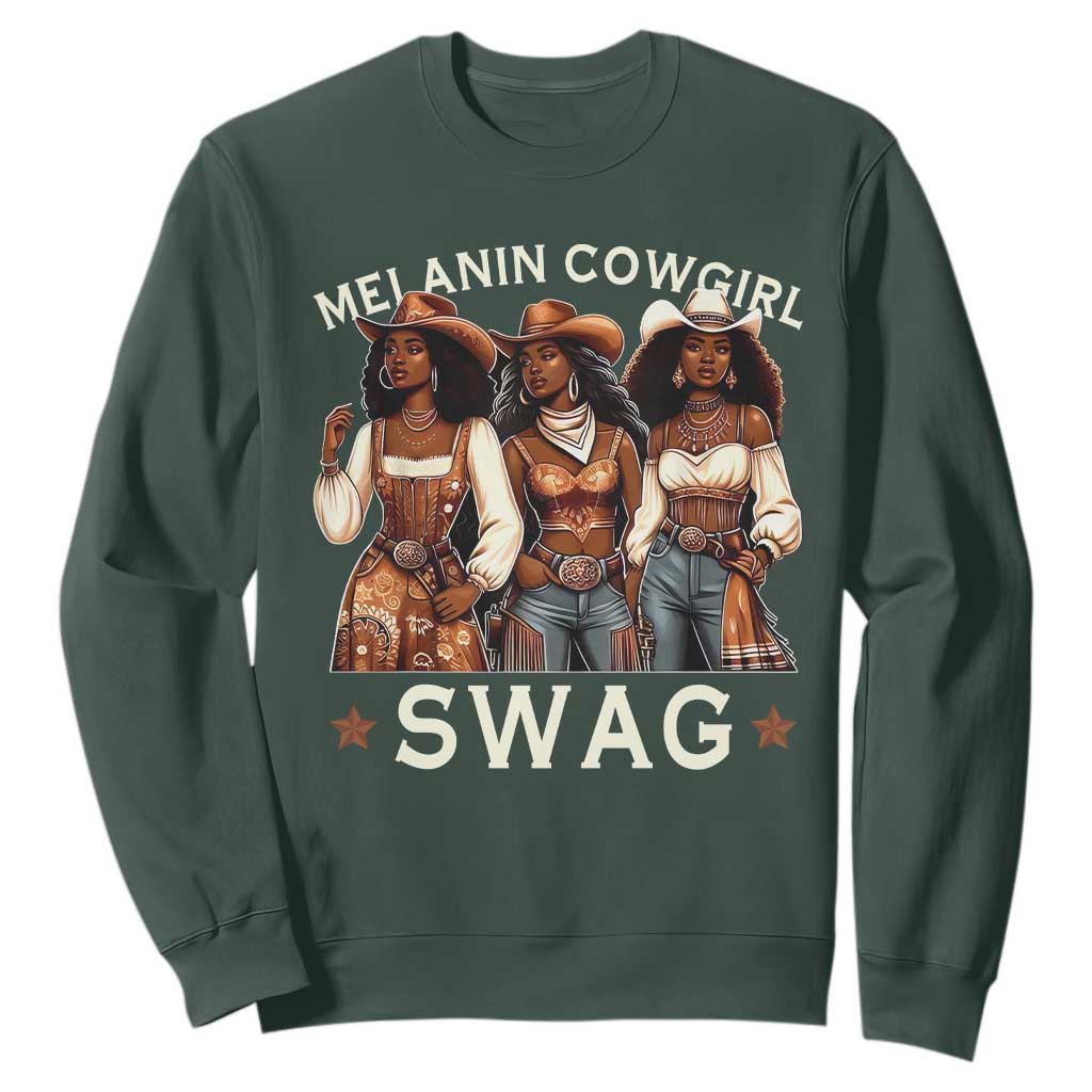 African Melanin Cowgirl Swag Sweatshirt Slay Cowgirls Black History TS02