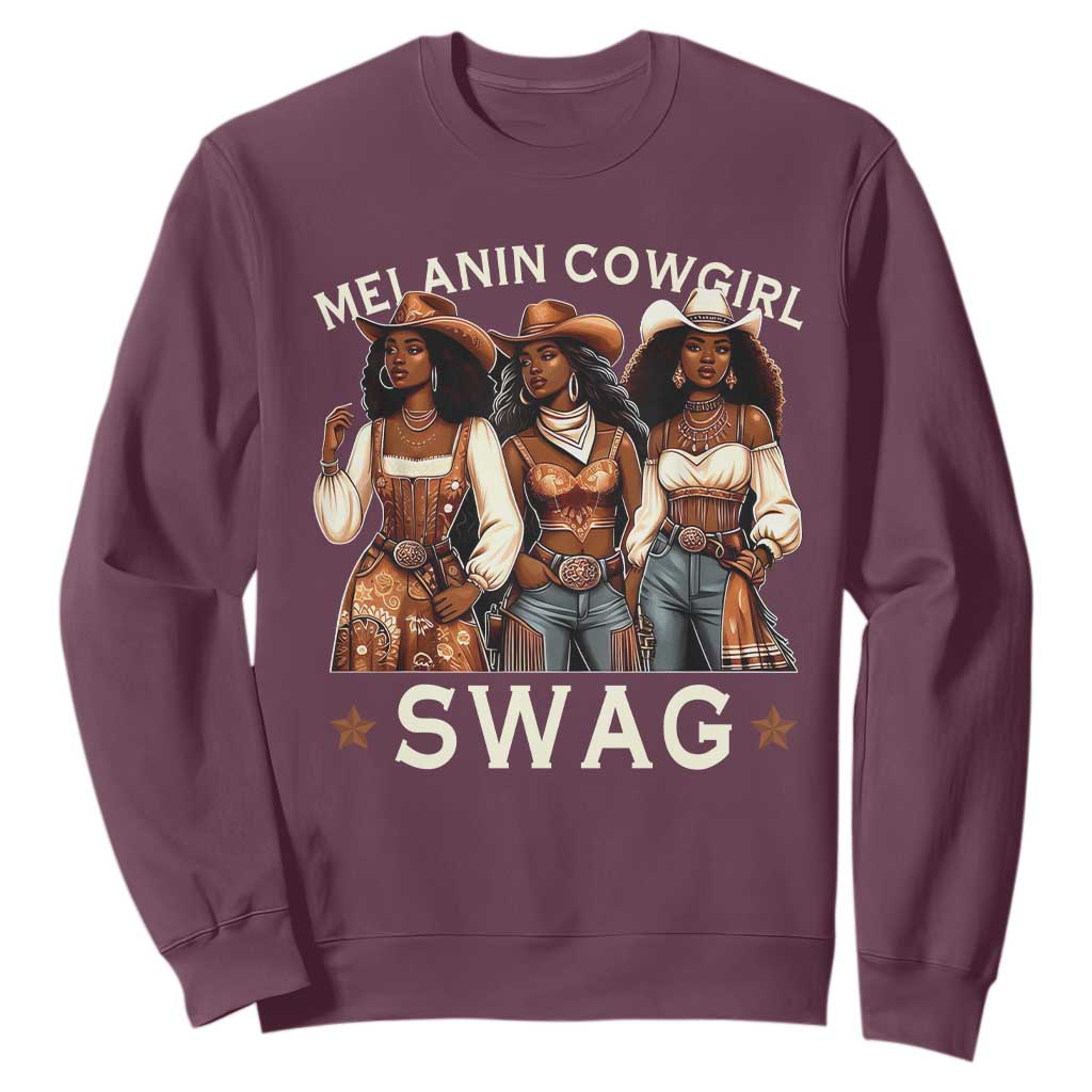 African Melanin Cowgirl Swag Sweatshirt Slay Cowgirls Black History TS02