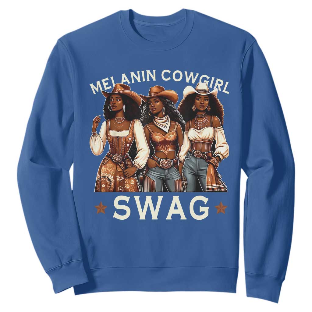 African Melanin Cowgirl Swag Sweatshirt Slay Cowgirls Black History TS02
