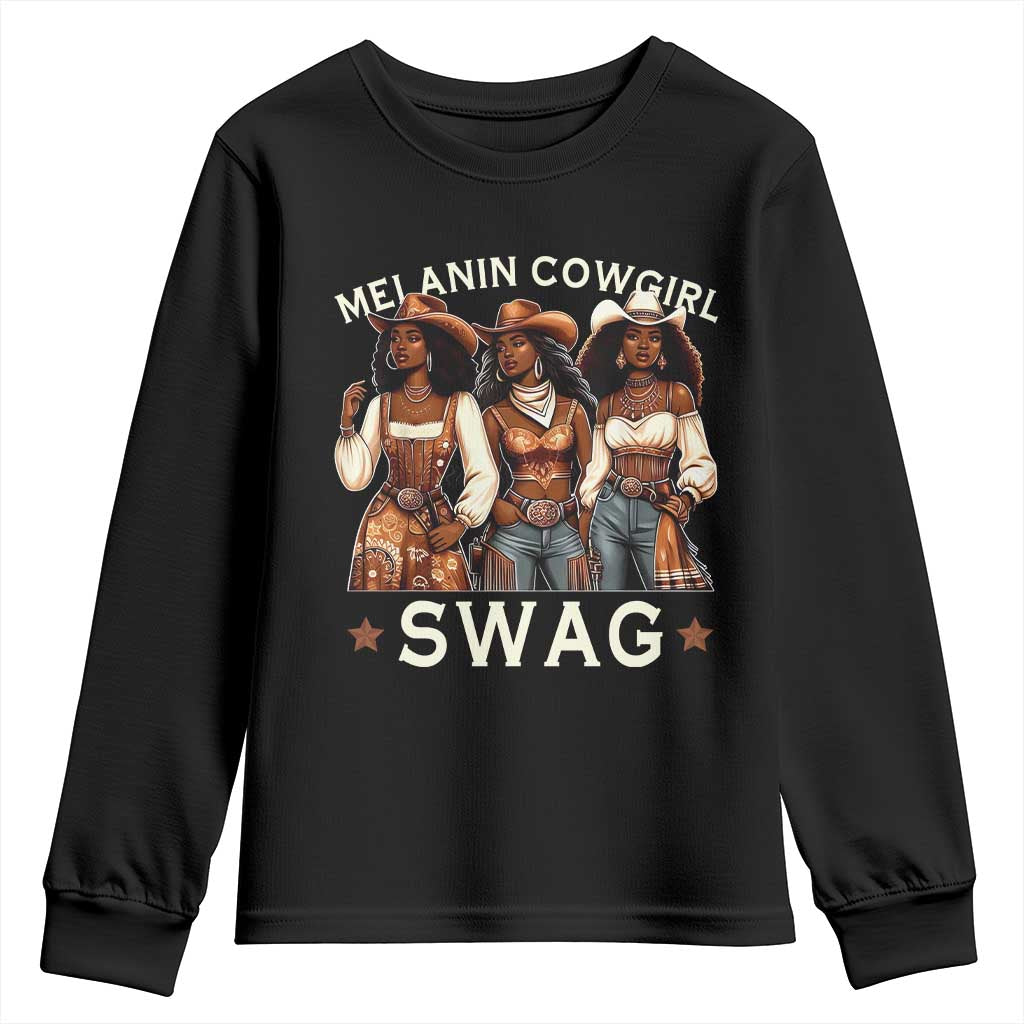 African Melanin Cowgirl Swag Youth Sweatshirt Slay Cowgirls Black History TS02