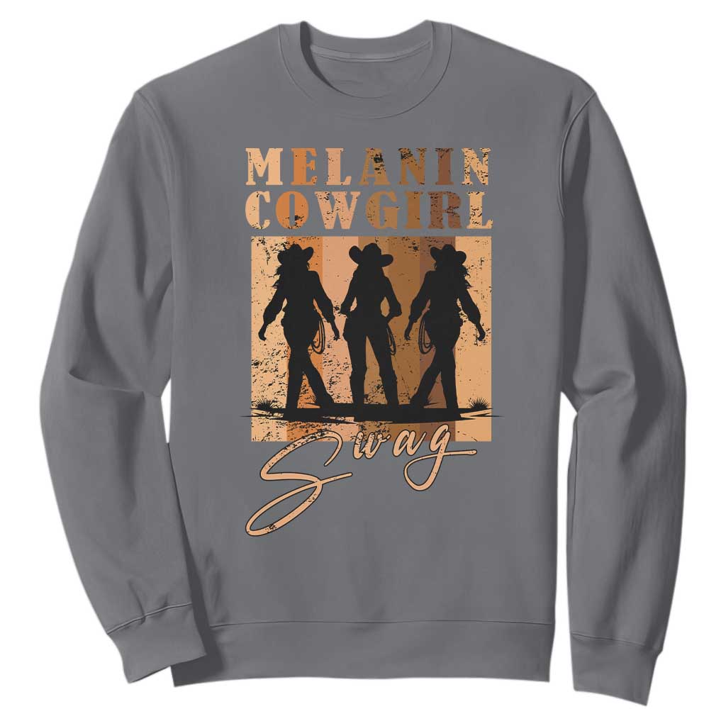 African Melanin Cowgirl Swag Sweatshirt Cowgirls Black History Pride Retro TS02