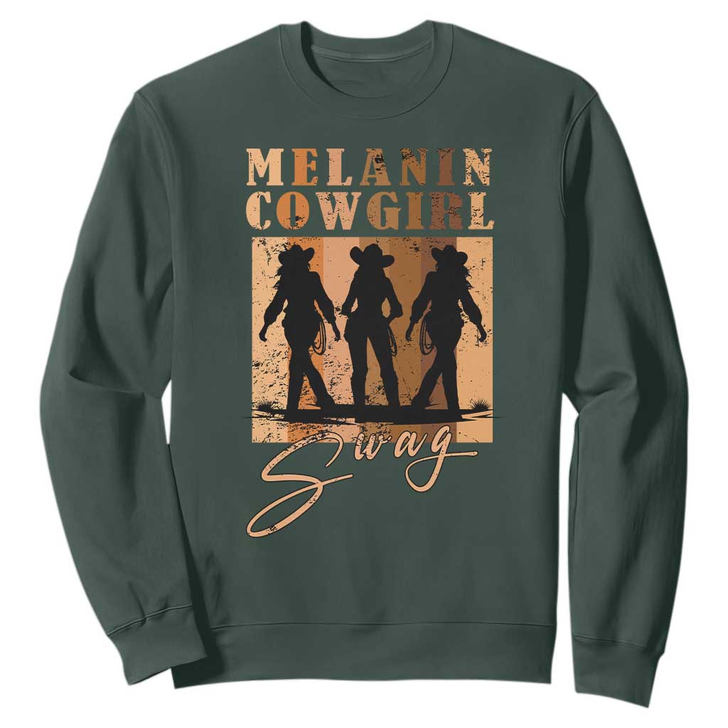 African Melanin Cowgirl Swag Sweatshirt Cowgirls Black History Pride Retro TS02