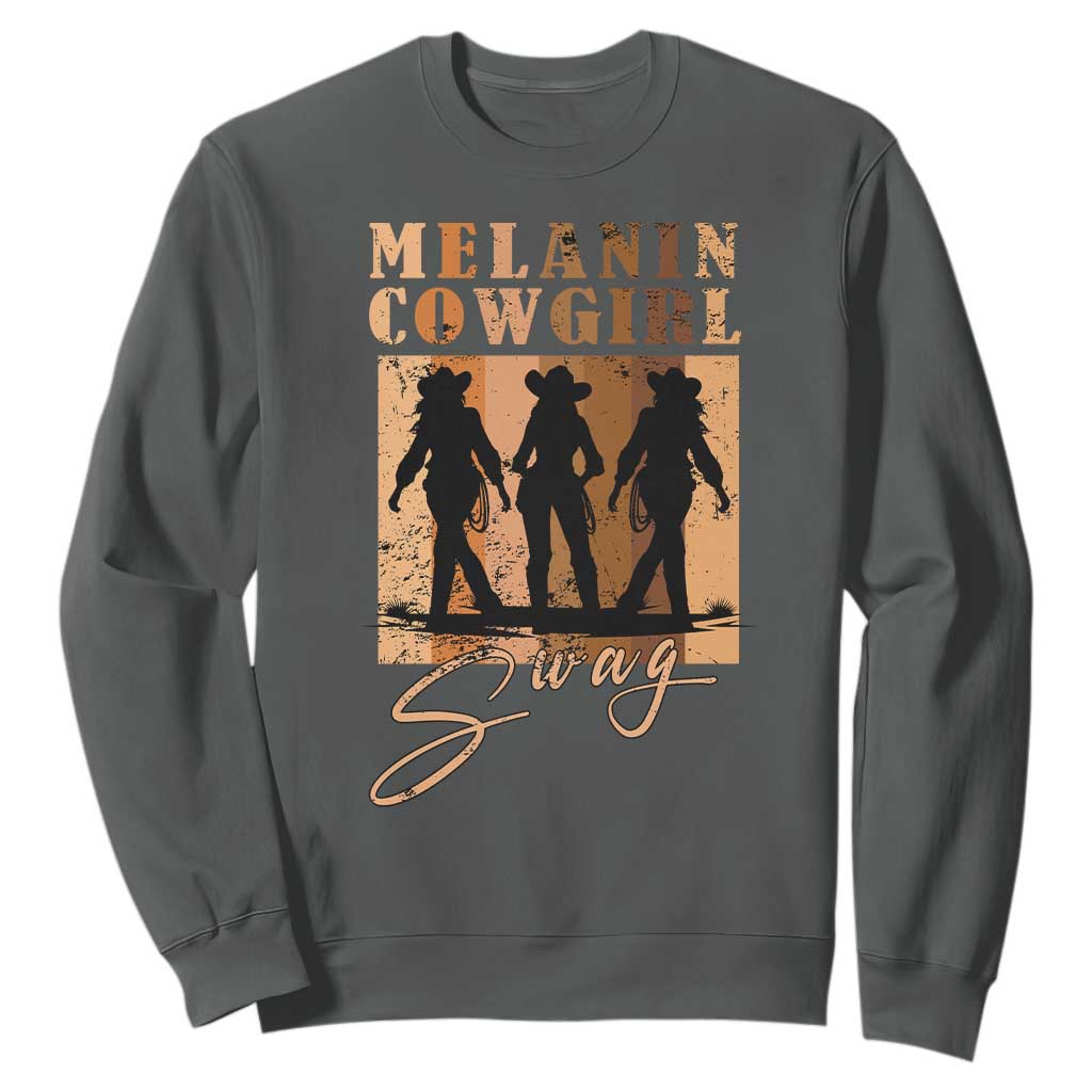 African Melanin Cowgirl Swag Sweatshirt Cowgirls Black History Pride Retro TS02