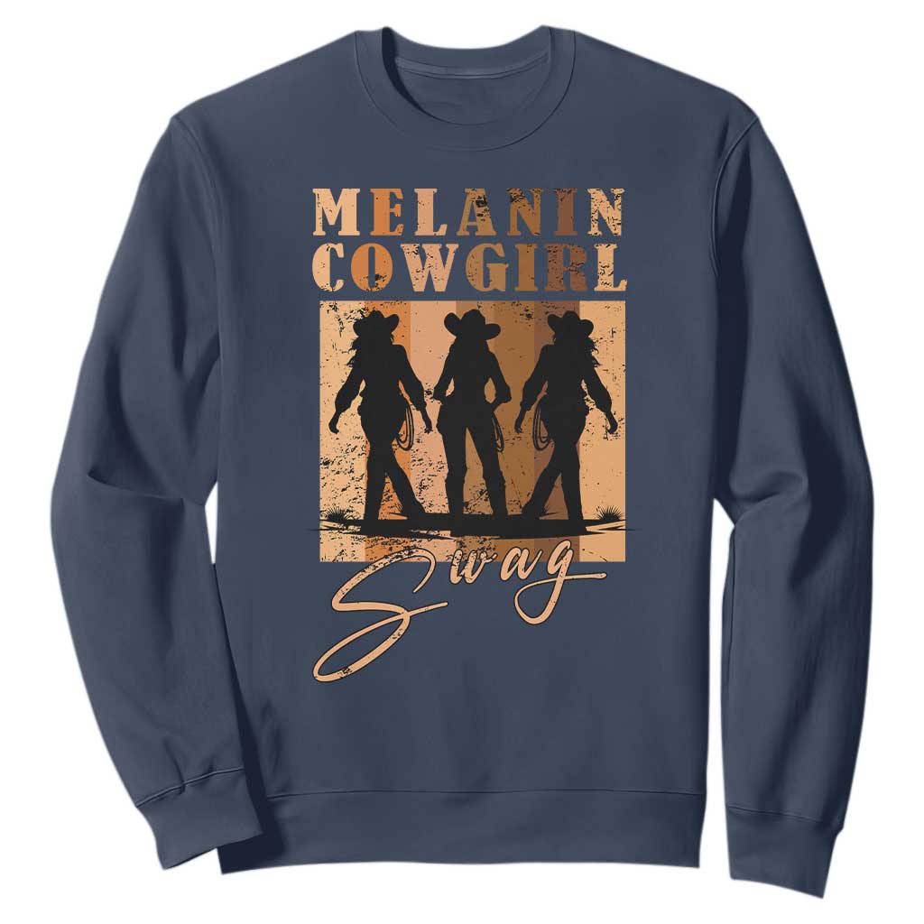 African Melanin Cowgirl Swag Sweatshirt Cowgirls Black History Pride Retro TS02
