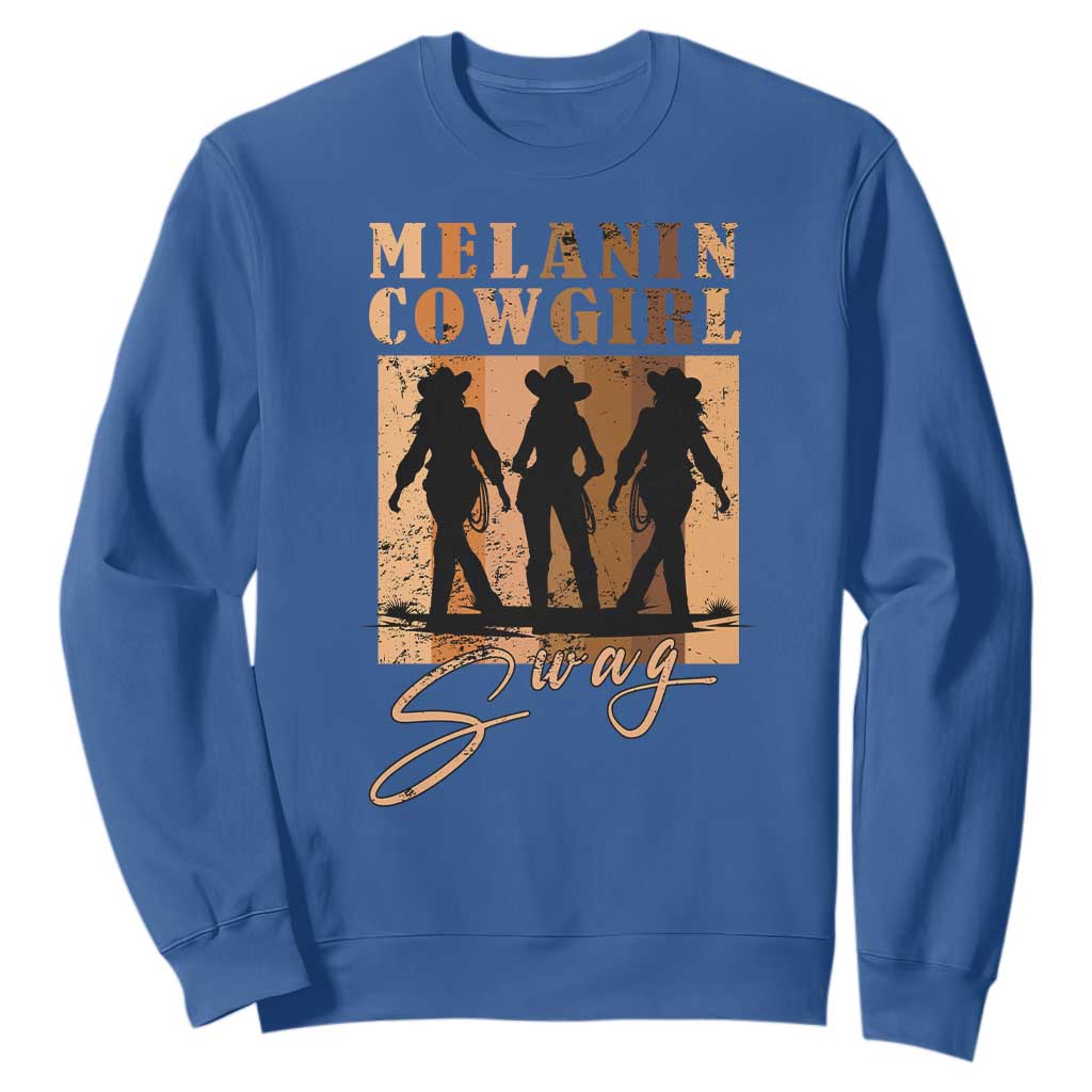 African Melanin Cowgirl Swag Sweatshirt Cowgirls Black History Pride Retro TS02