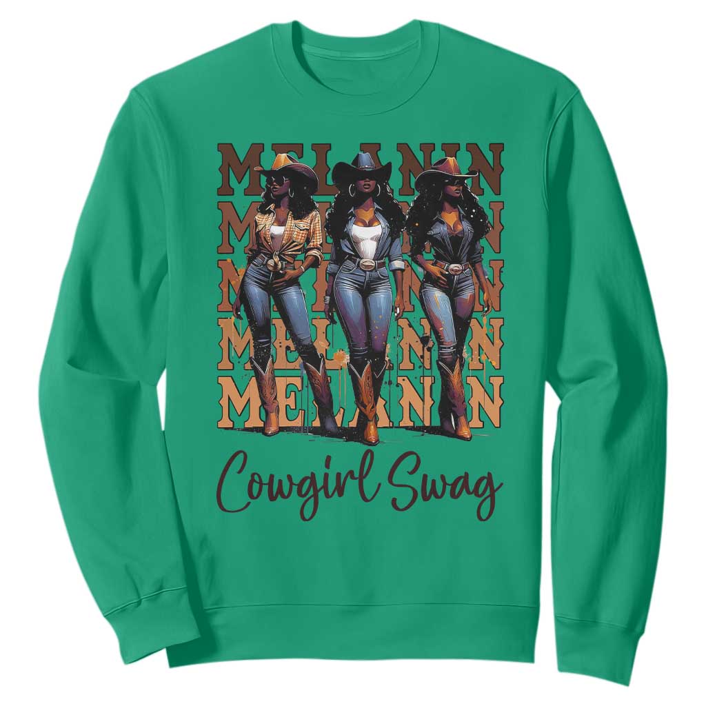 African Melanin Cowgirl Swag Sweatshirt Cowgirls Black History Pride TS02