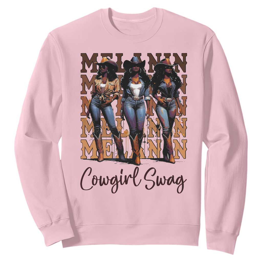 African Melanin Cowgirl Swag Sweatshirt Cowgirls Black History Pride TS02