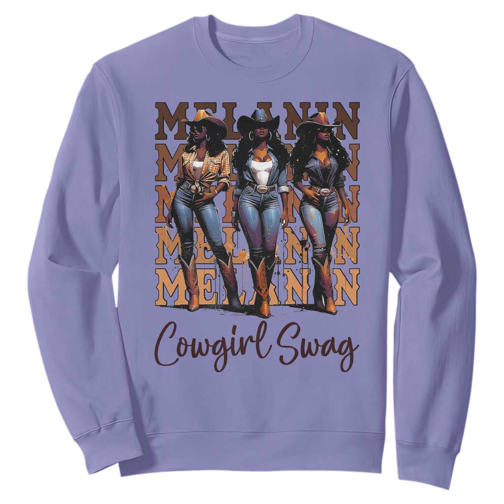 African Melanin Cowgirl Swag Sweatshirt Cowgirls Black History Pride TS02
