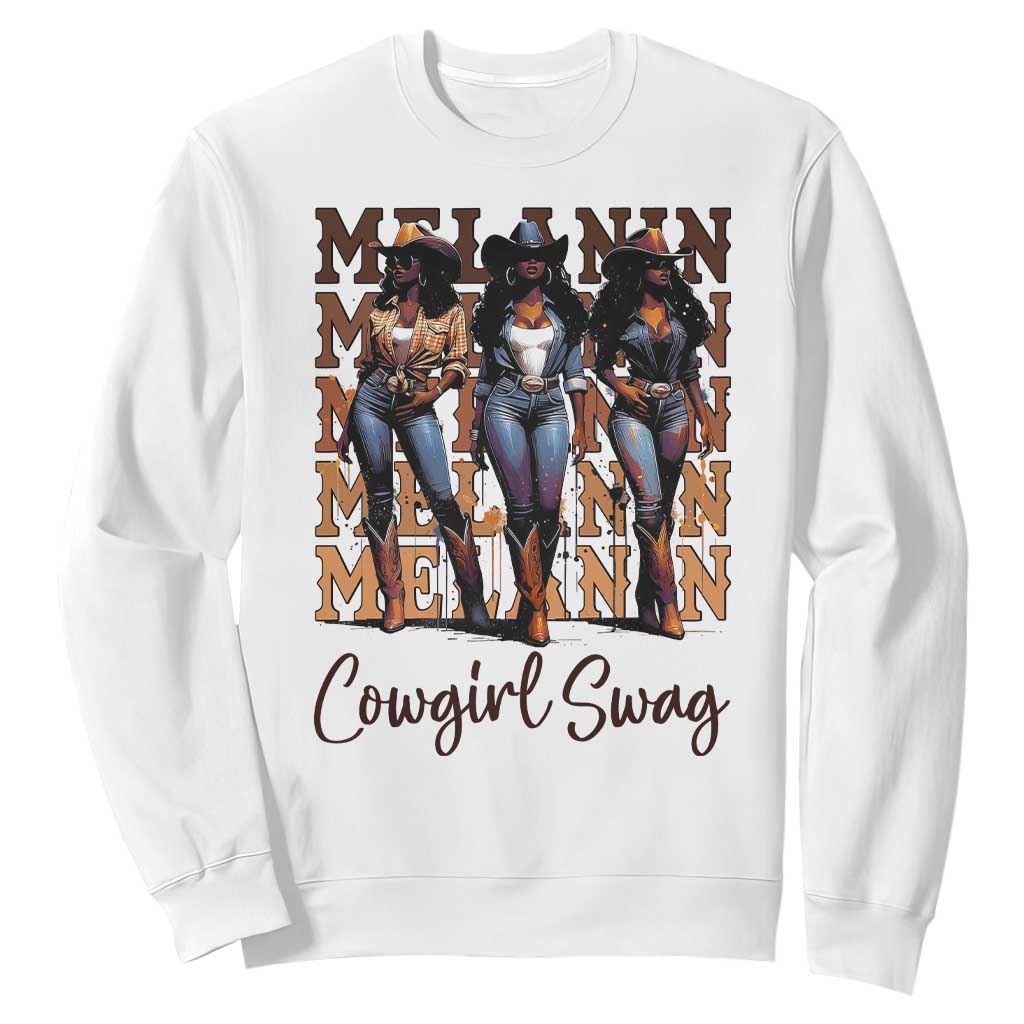 African Melanin Cowgirl Swag Sweatshirt Cowgirls Black History Pride TS02