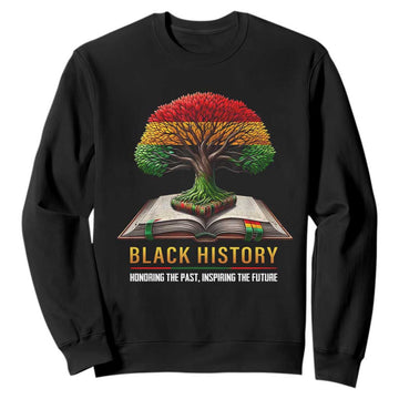 Black History Teacher Sweatshirt Proud Black Culture Tree of Life TS02