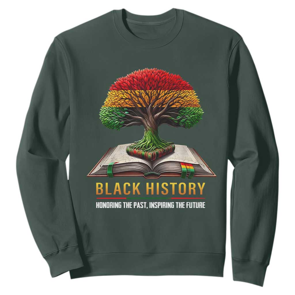 Black History Teacher Sweatshirt Proud Black Culture Tree of Life TS02