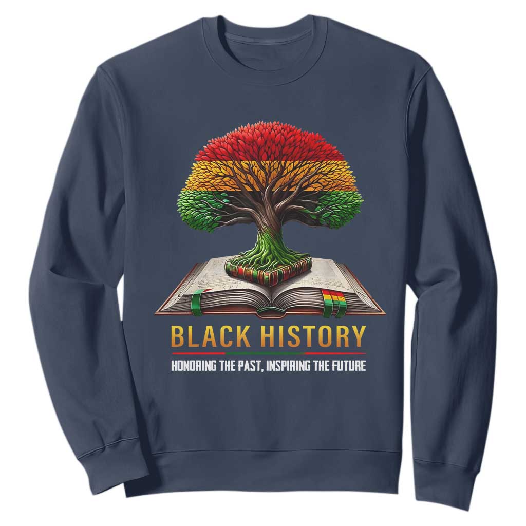 Black History Teacher Sweatshirt Proud Black Culture Tree of Life TS02