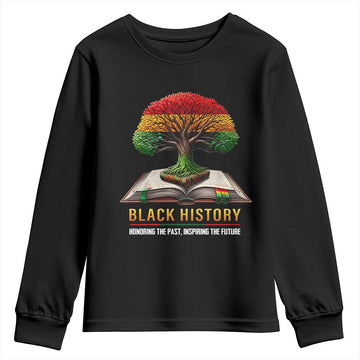 Black History Teacher Youth Sweatshirt Proud Black Culture Tree of Life TS02