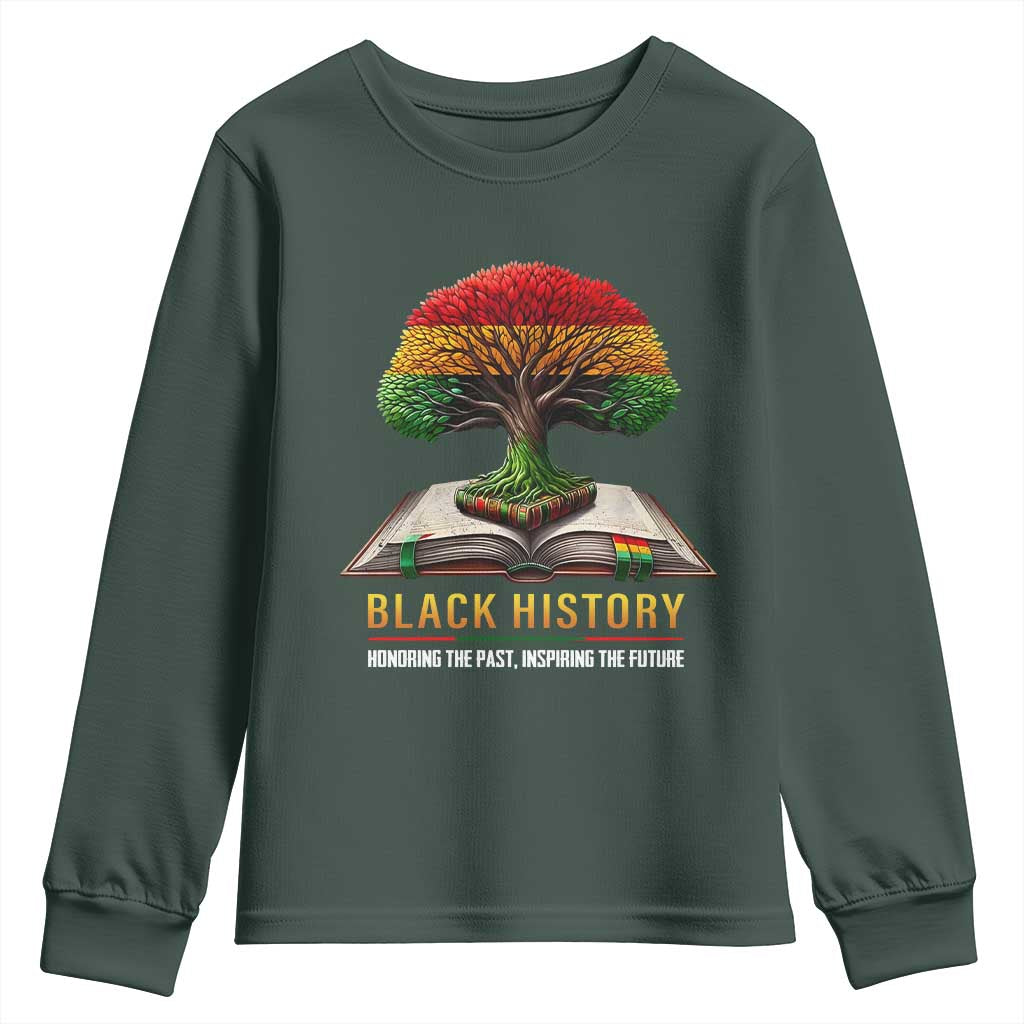 Black History Teacher Youth Sweatshirt Proud Black Culture Tree of Life TS02