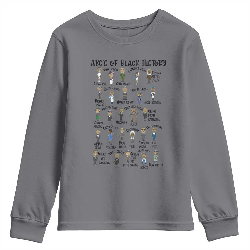 ABCs of Black History Pride Youth Sweatshirt Black Excellence TS02