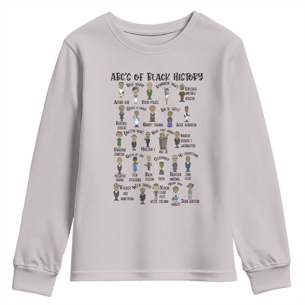 ABCs of Black History Pride Youth Sweatshirt Black Excellence TS02