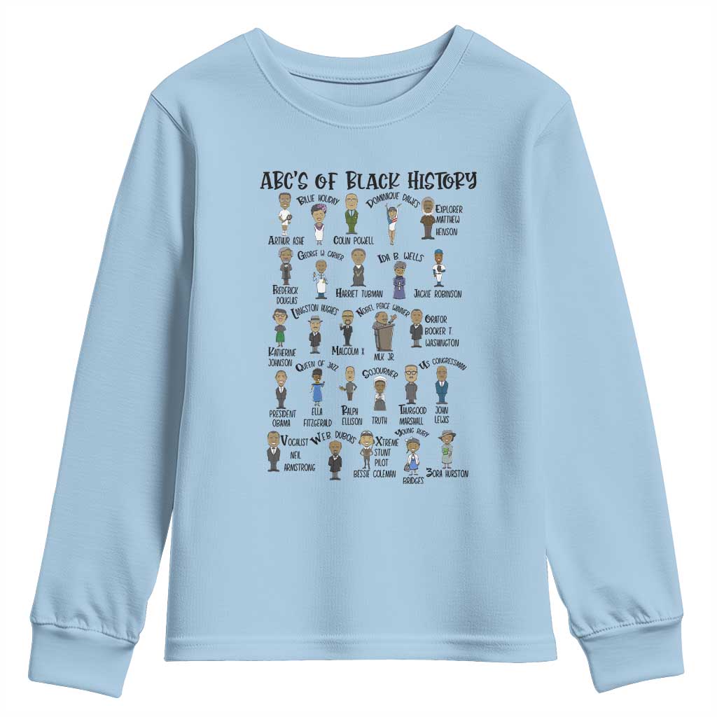 ABCs of Black History Pride Youth Sweatshirt Black Excellence TS02
