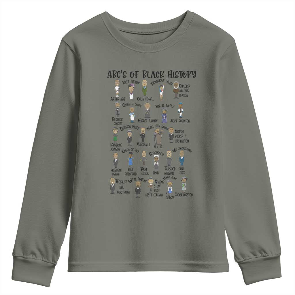 ABCs of Black History Pride Youth Sweatshirt Black Excellence TS02