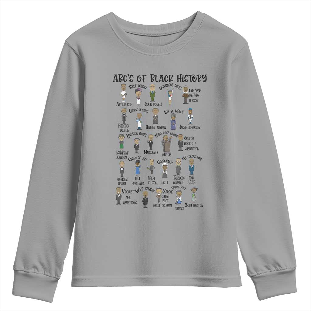 ABCs of Black History Pride Youth Sweatshirt Black Excellence TS02