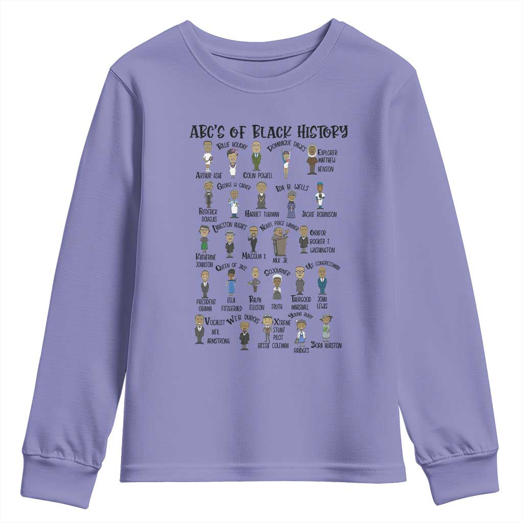 ABCs of Black History Pride Youth Sweatshirt Black Excellence TS02