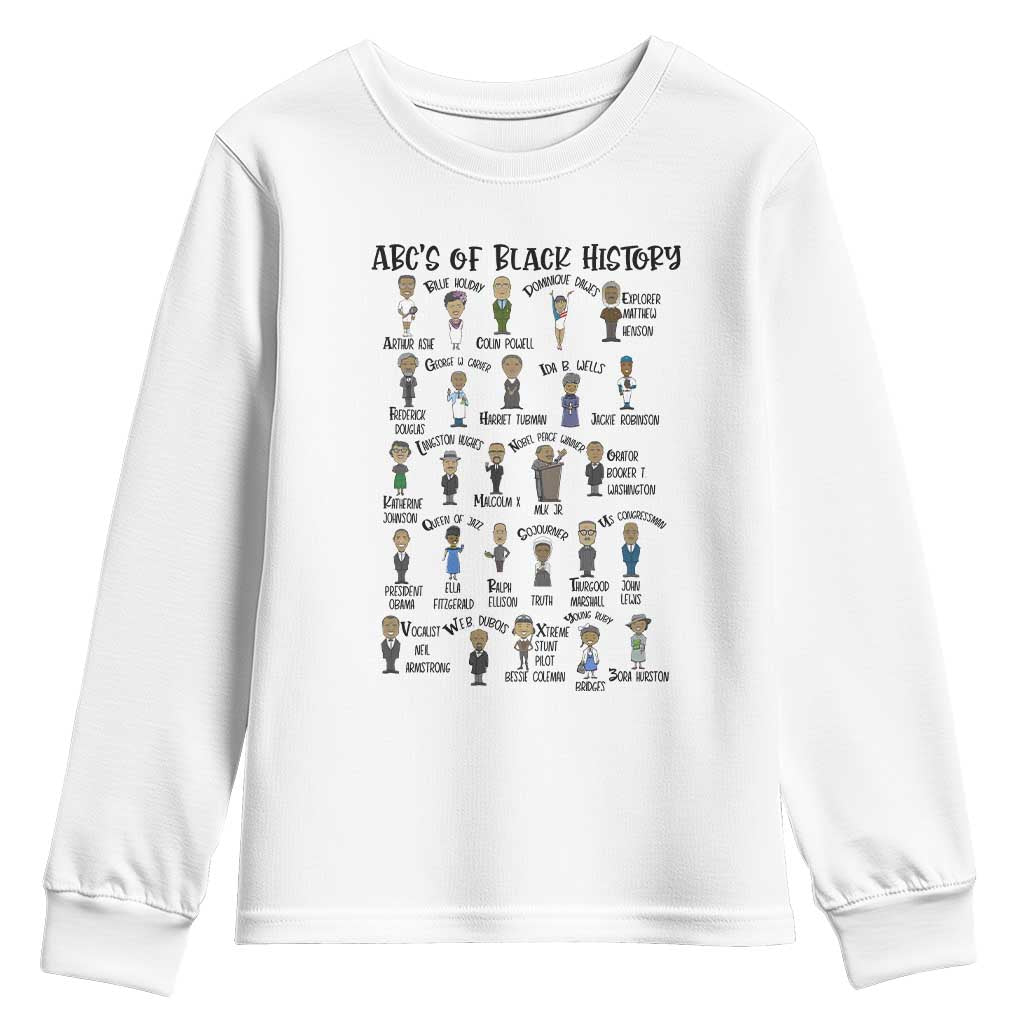 ABCs of Black History Pride Youth Sweatshirt Black Excellence TS02