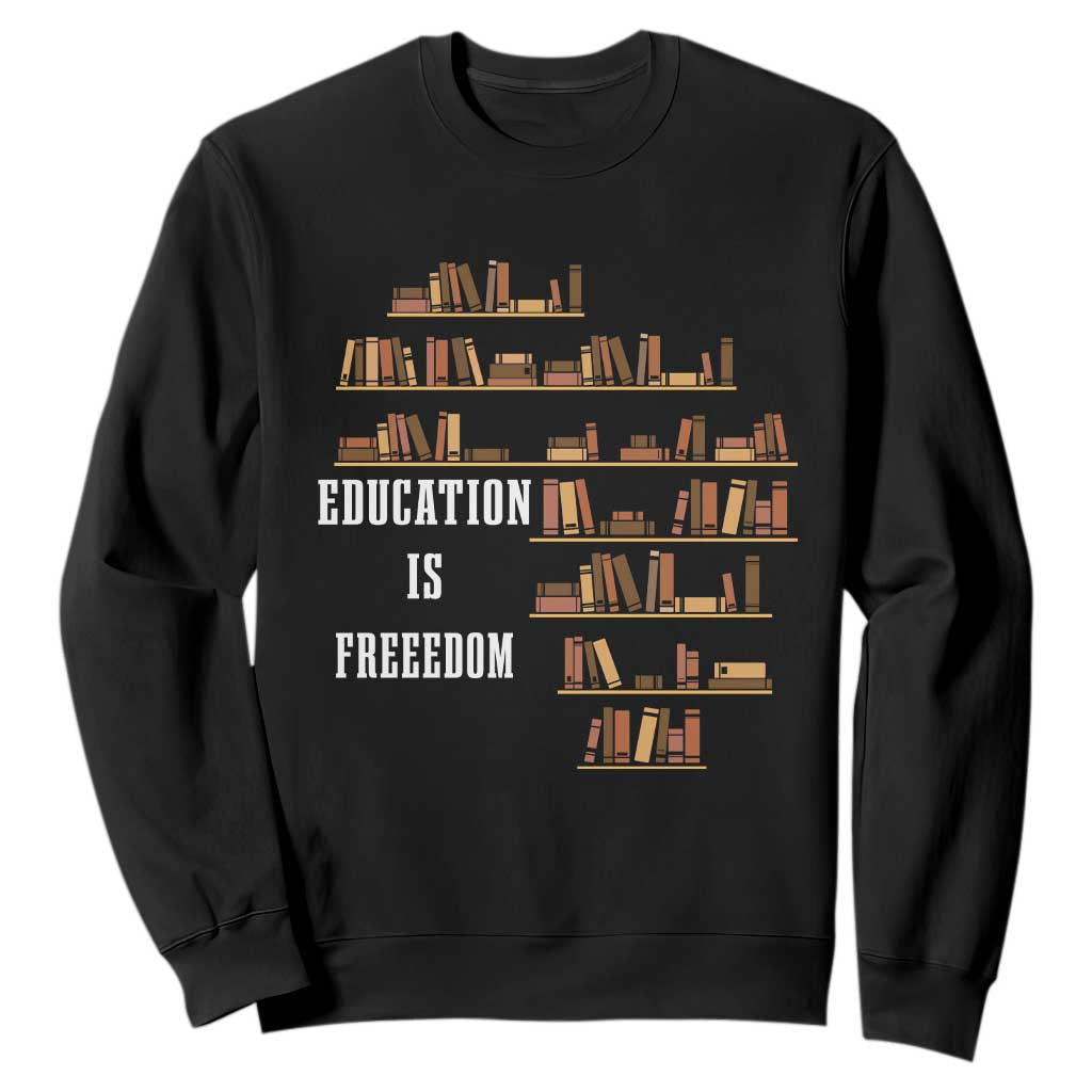 Black History Education Is Freedom Sweatshirt African Roots Africa Map TS02