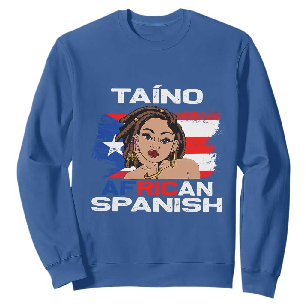 Afro Puerto Rico Hispanic Heritage Sweatshirt Taino African Spanish Roots TS02
