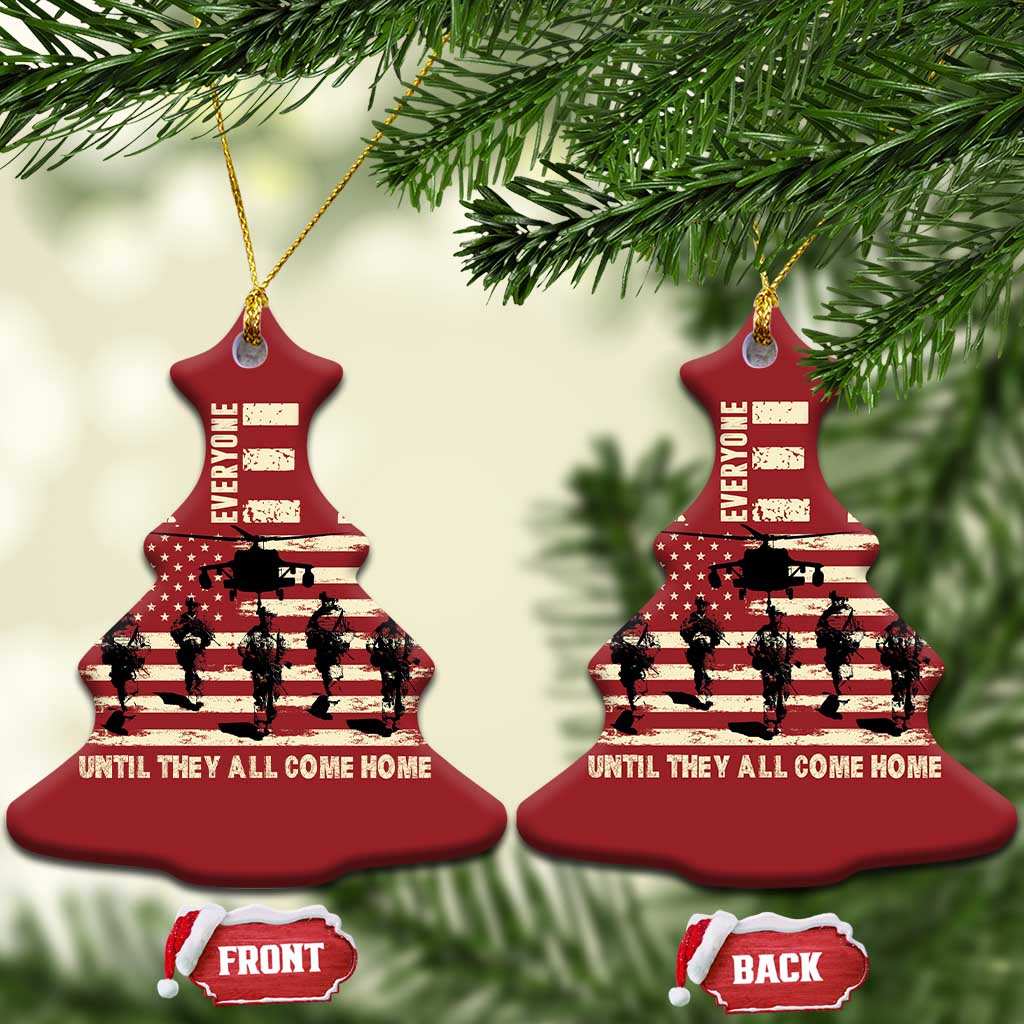 Red Friday Christmas Ornament R.E.D Until They All Come Home Support American Troops US Flag TS02