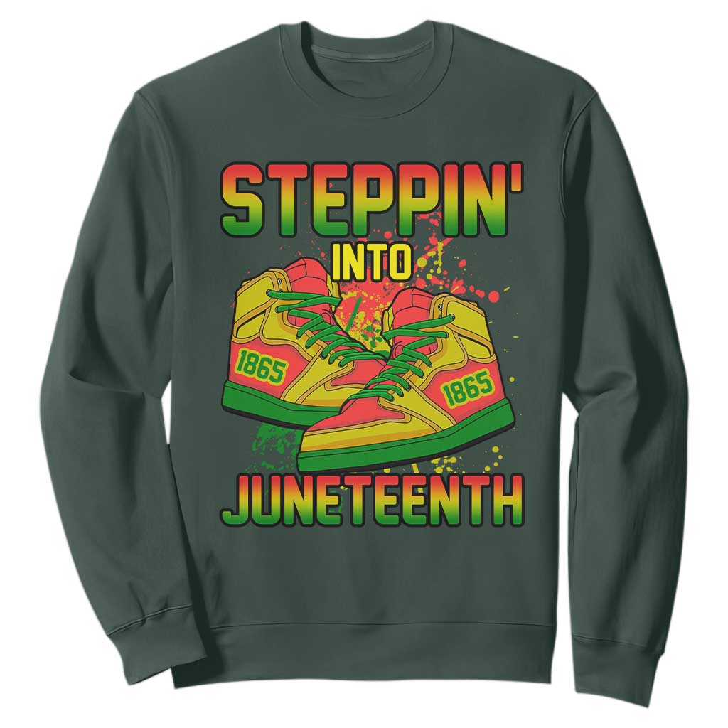 Steppin' Into Juneteenth 1865 Sweatshirt Freedom Day African American Pride TS02