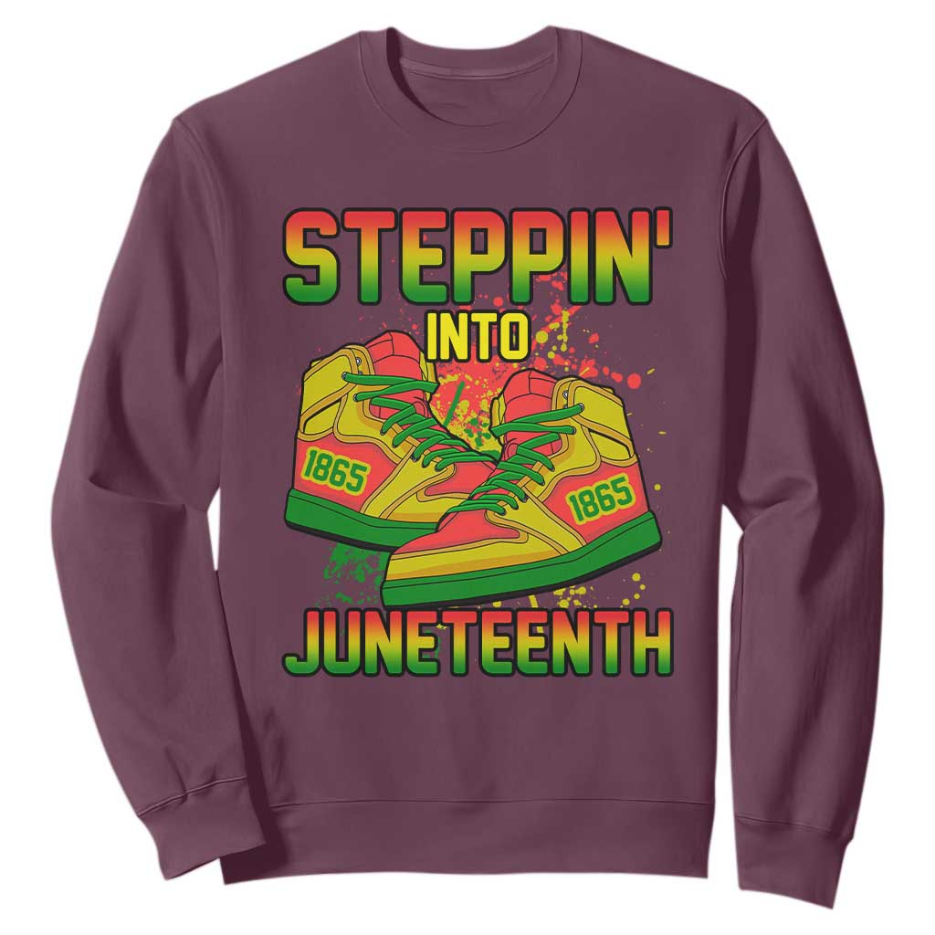 Steppin' Into Juneteenth 1865 Sweatshirt Freedom Day African American Pride TS02