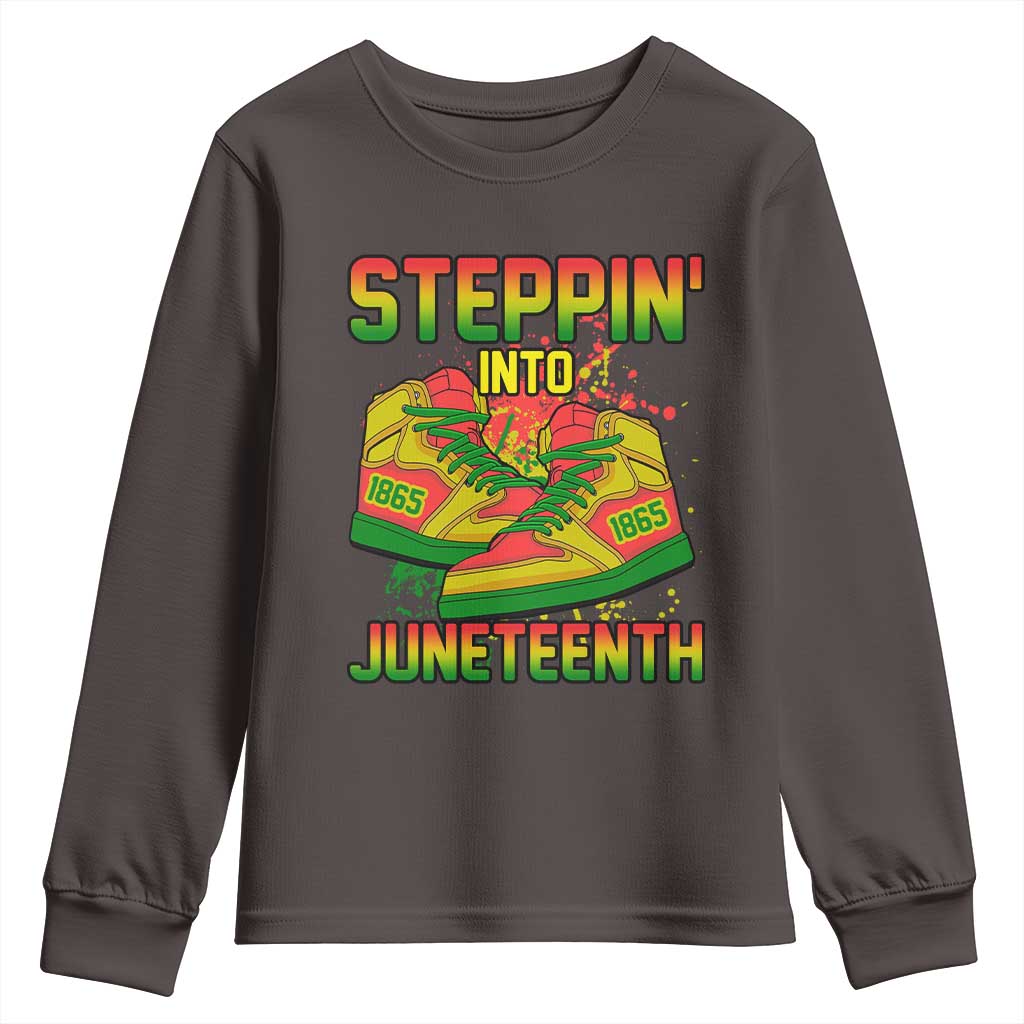 Steppin' Into Juneteenth 1865 Youth Sweatshirt Freedom Day African American Pride TS02