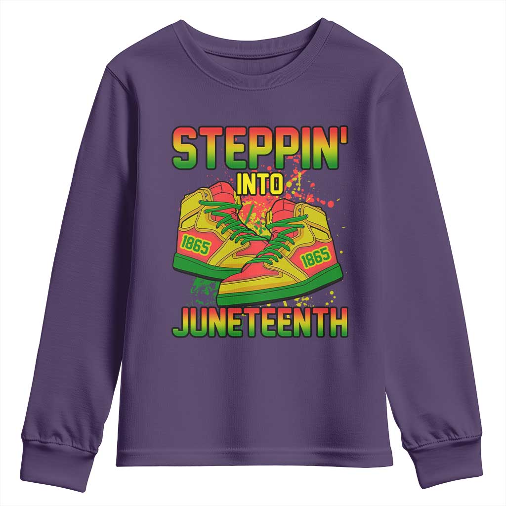Steppin' Into Juneteenth 1865 Youth Sweatshirt Freedom Day African American Pride TS02