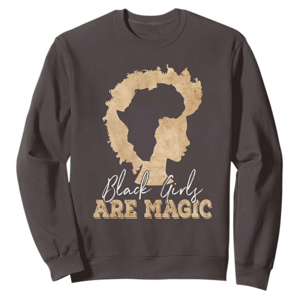 Black Girls Are Magic Sweatshirt Afro Melanin Pride TS02