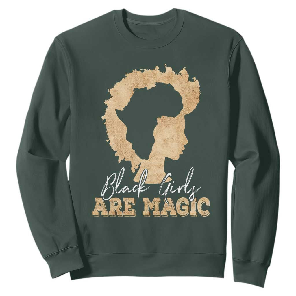 Black Girls Are Magic Sweatshirt Afro Melanin Pride TS02