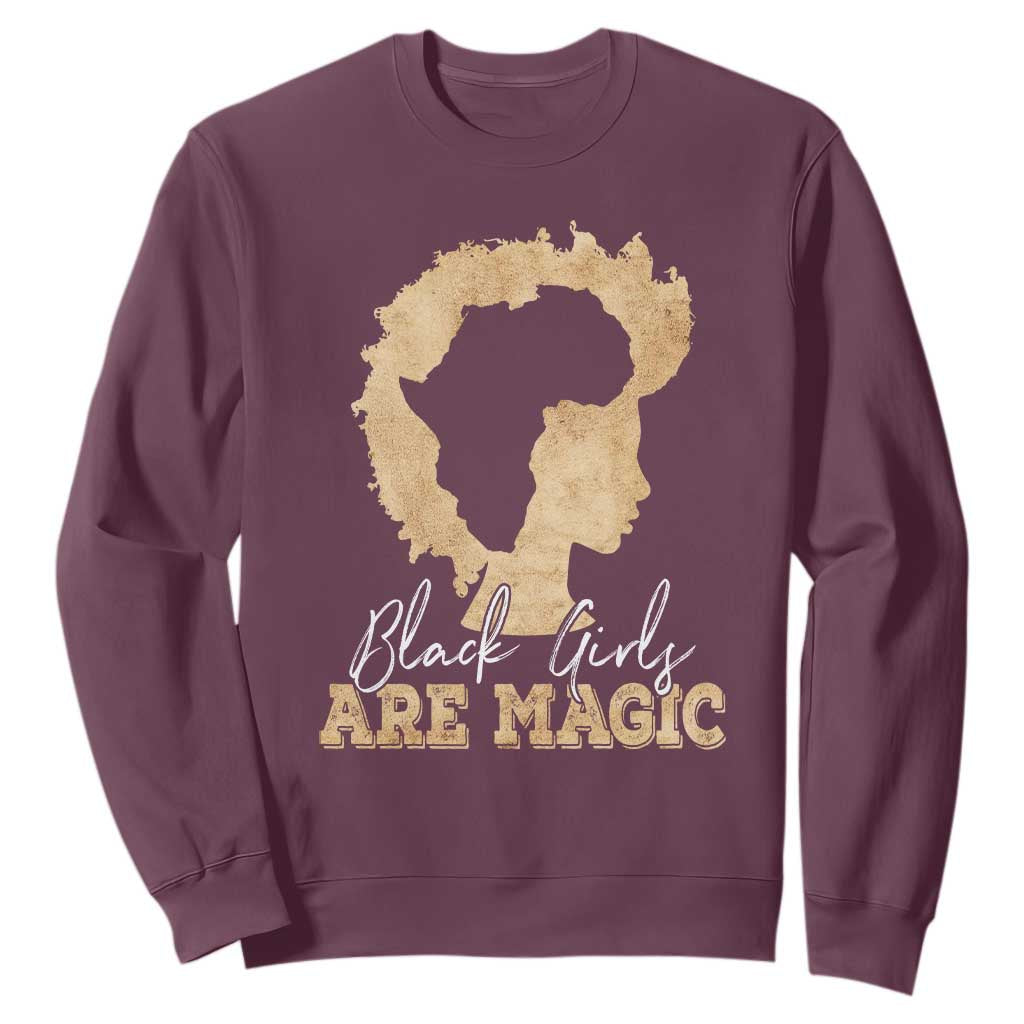 Black Girls Are Magic Sweatshirt Afro Melanin Pride TS02