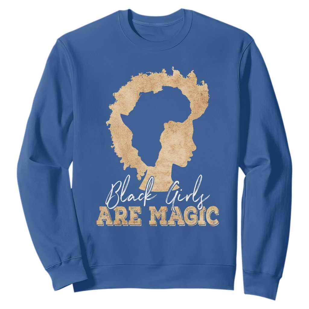 Black Girls Are Magic Sweatshirt Afro Melanin Pride TS02