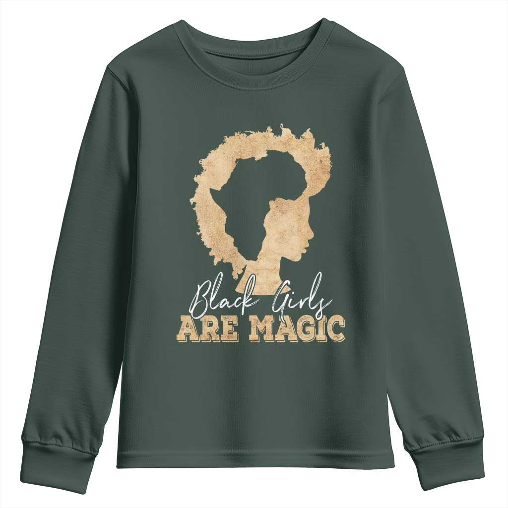Black Girls Are Magic Youth Sweatshirt Afro Melanin Pride TS02