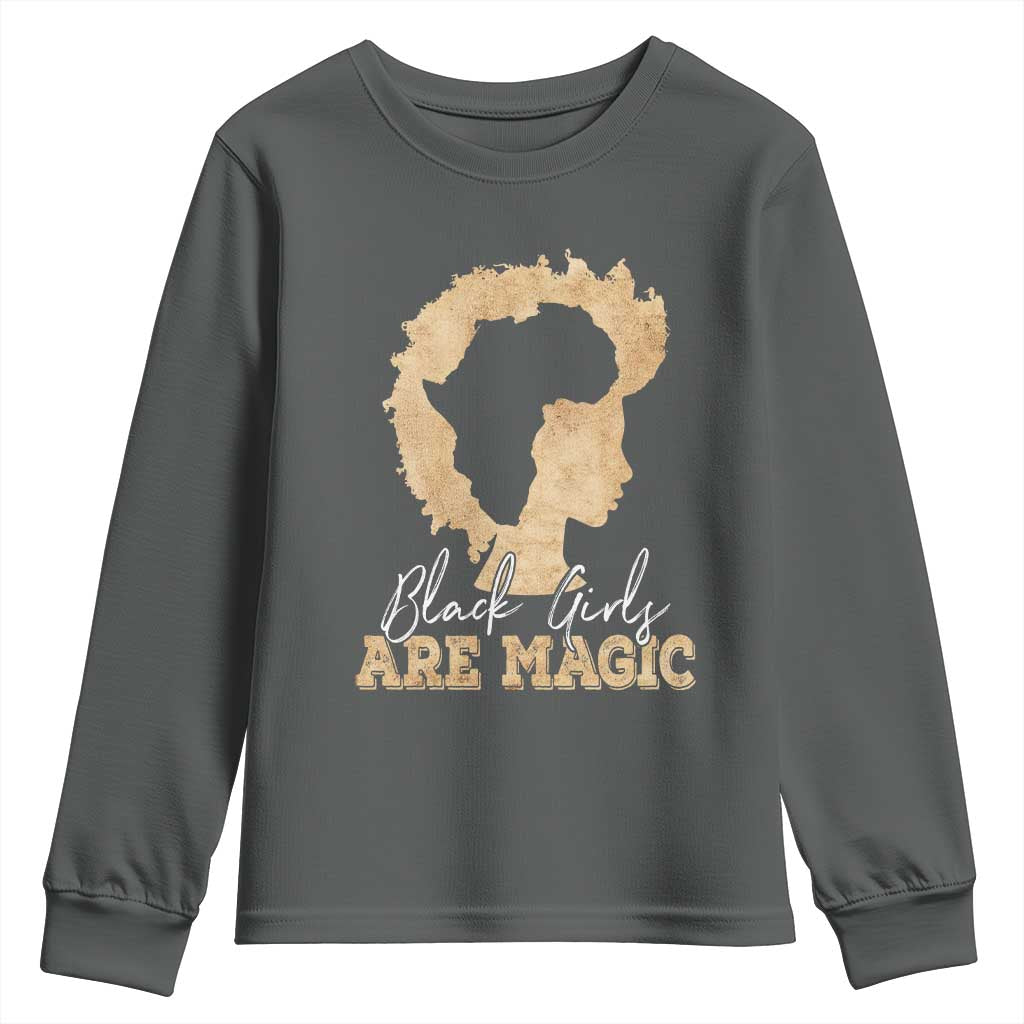 Black Girls Are Magic Youth Sweatshirt Afro Melanin Pride TS02