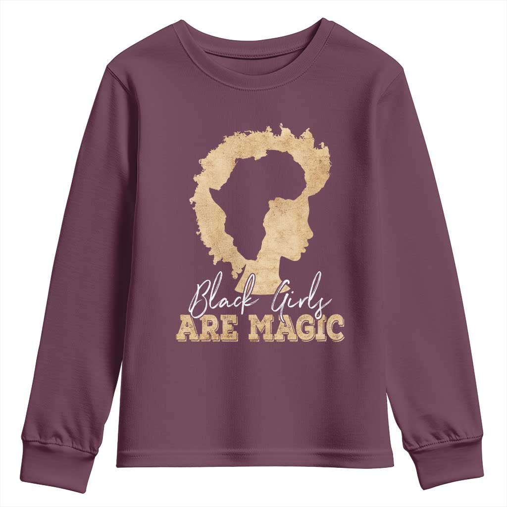 Black Girls Are Magic Youth Sweatshirt Afro Melanin Pride TS02