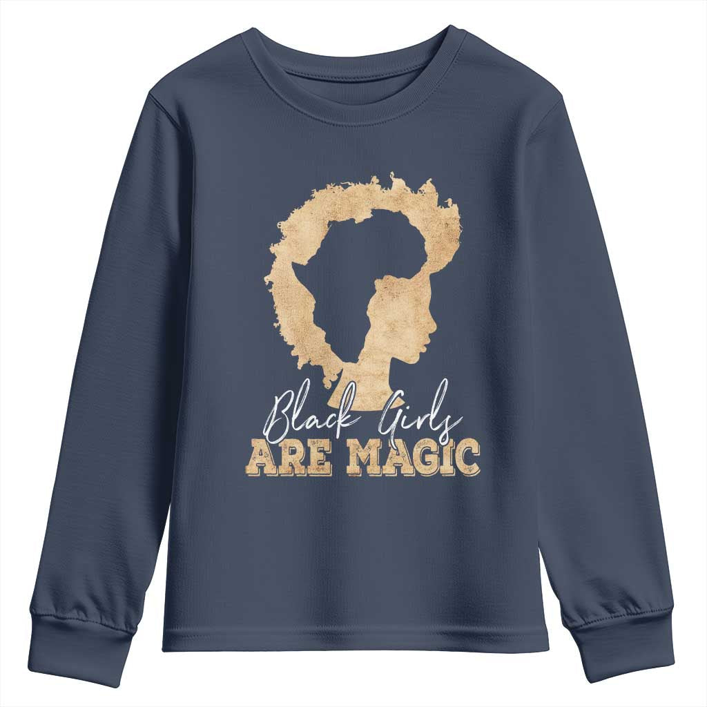 Black Girls Are Magic Youth Sweatshirt Afro Melanin Pride TS02