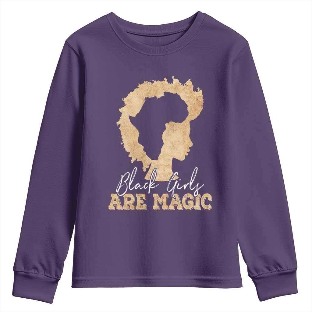 Black Girls Are Magic Youth Sweatshirt Afro Melanin Pride TS02