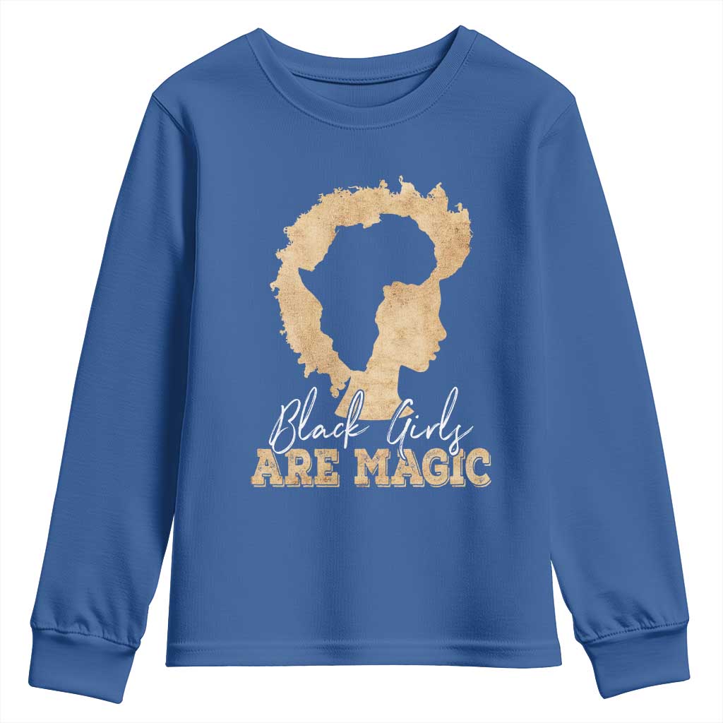 Black Girls Are Magic Youth Sweatshirt Afro Melanin Pride TS02