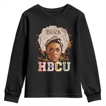 Black Educated HBCU Youth Sweatshirt Headstrong Blessed Confident Undaunted TS02