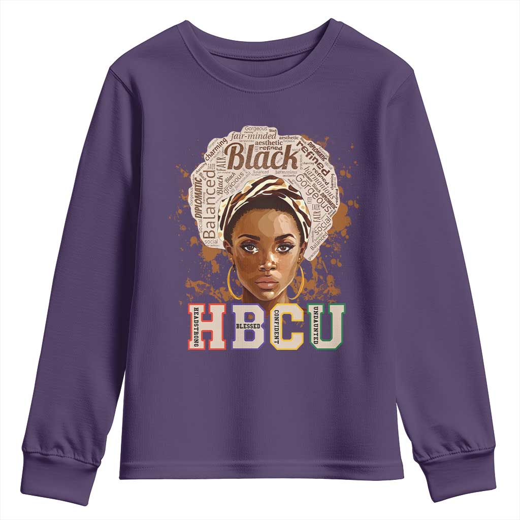 Black Educated HBCU Youth Sweatshirt Headstrong Blessed Confident Undaunted TS02