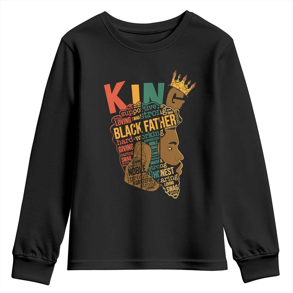 Black King Youth Sweatshirt Black Father African American Men TS02